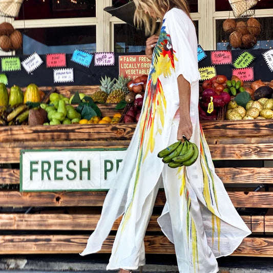 Parrot Feather Kimono