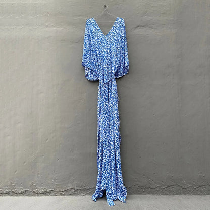 Azure Leopard Caftan